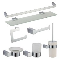 FAAO wall mounted brass chrome ceramic bathroom sets accessories