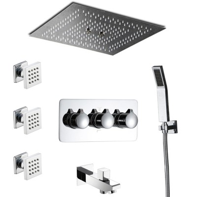 wash room led copper complete hotel shower set