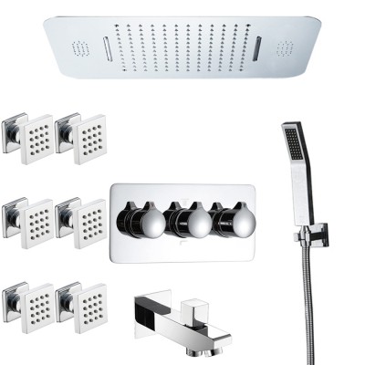 hot and cold digital bathroom complete smart shower set