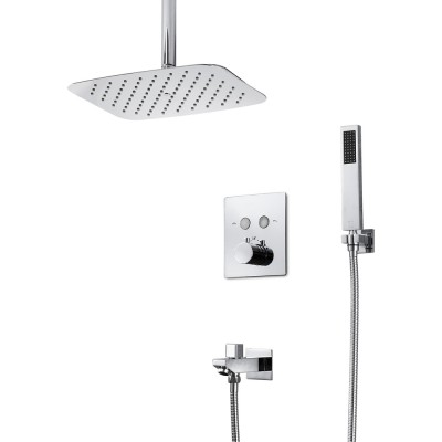 Canada square thermostat shower head rainfall faucet set