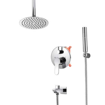 Tow way  economic bathroom round tow way faucet with rainfall shower